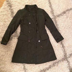 Prada button zip trench jacket size 38